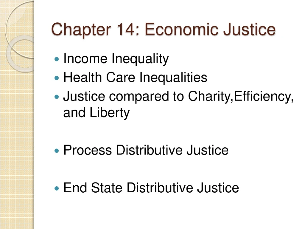 chapter 14 economic justice