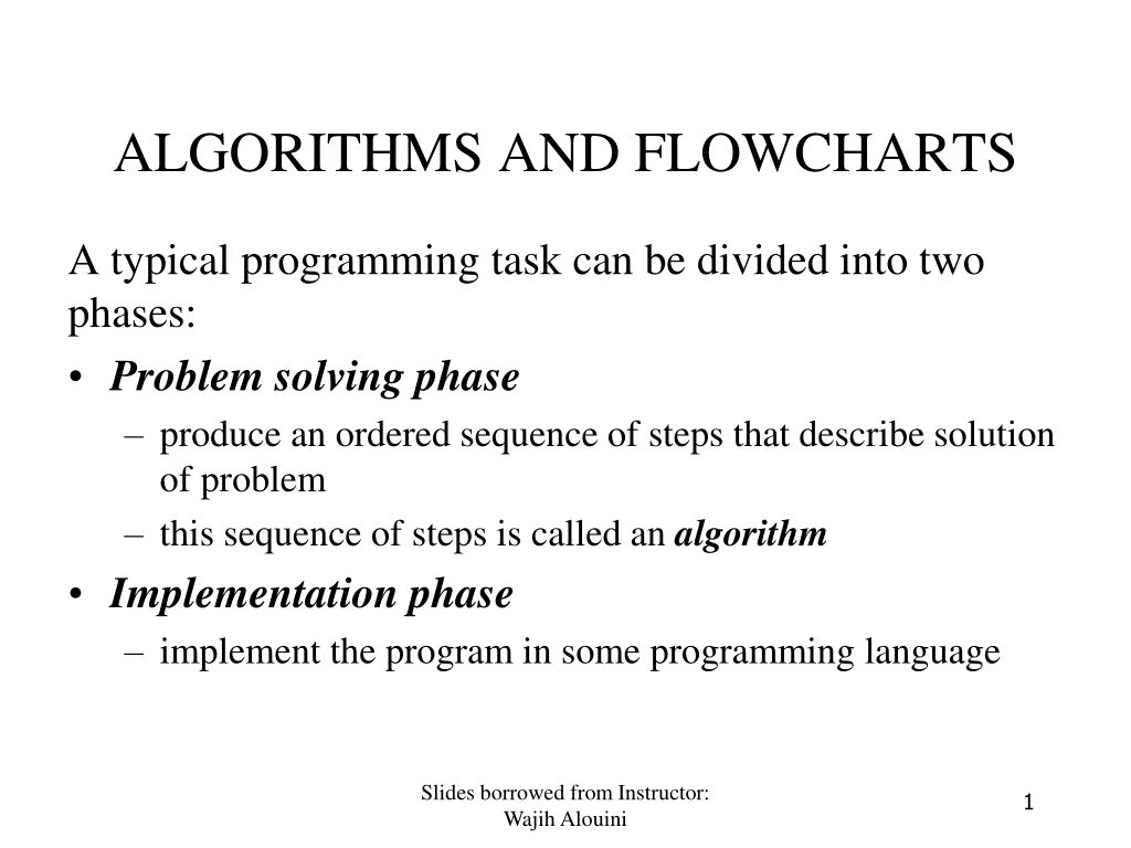 algorithms and flowcharts