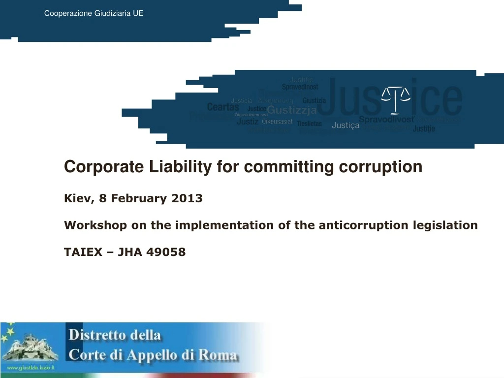 corporate liability for committing corruption