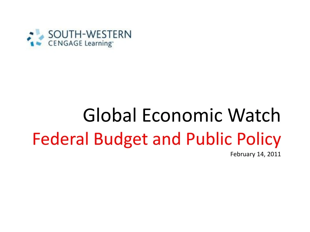 global economic watch federal budget and public