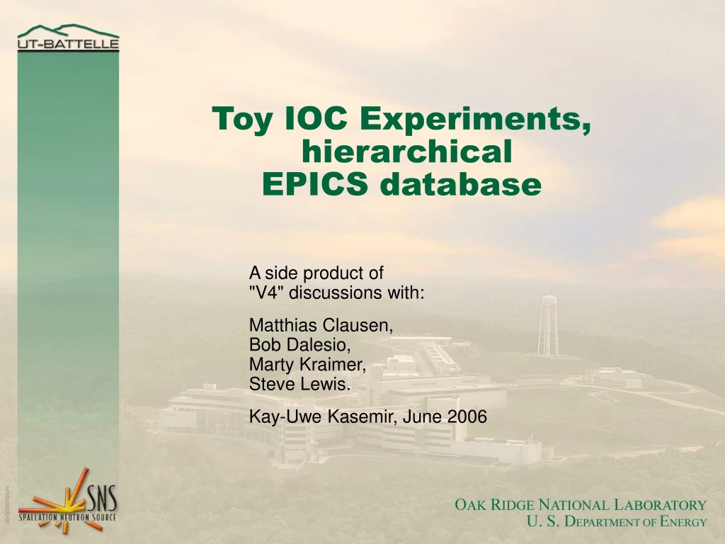 toy ioc experiments hierarchical epics database