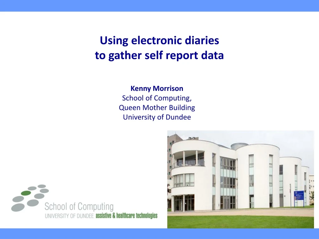 using electronic diaries to gather self report