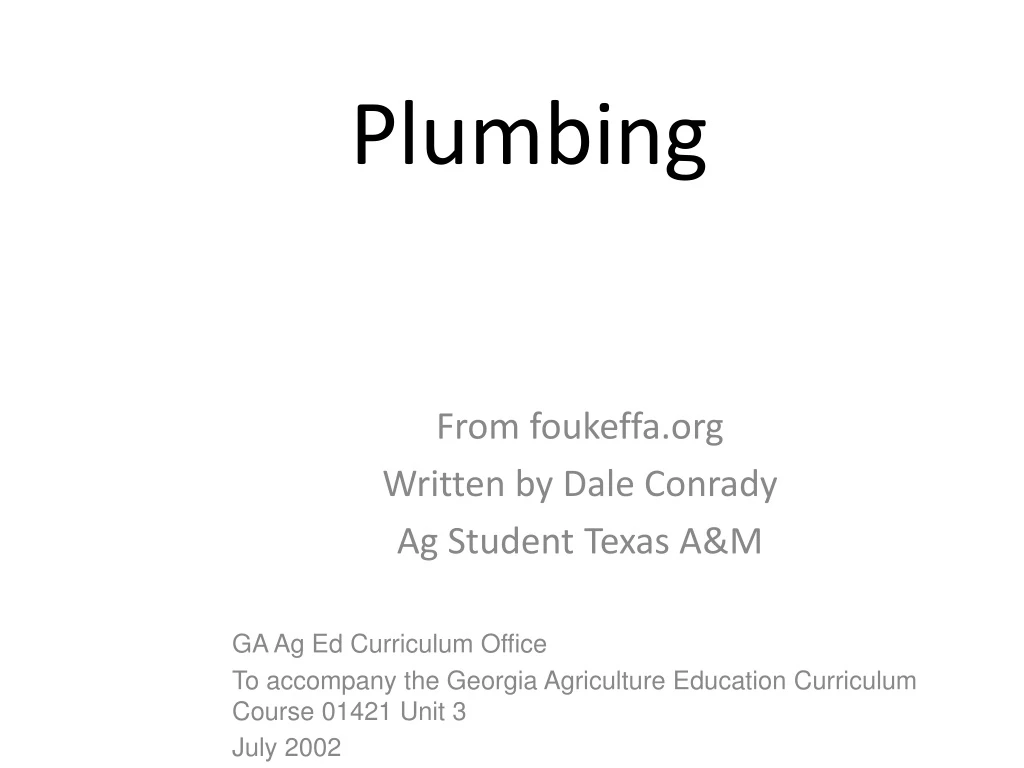 plumbing