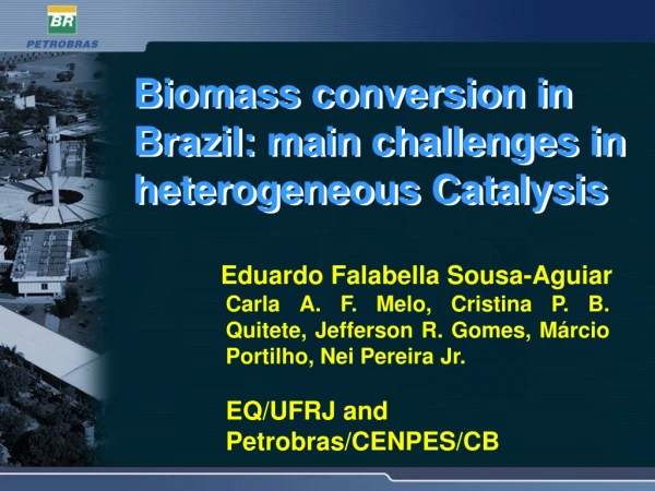 Biomass conversion in Brazil: main challenges in heterogeneous Catalysis