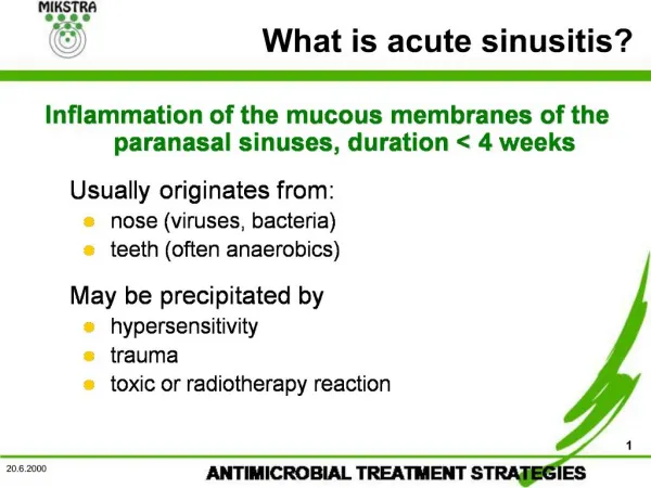 What is acute sinusitis