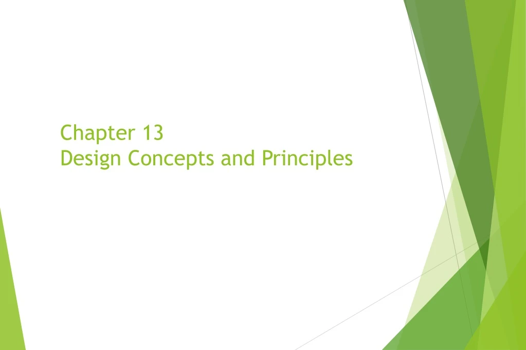 chapter 13 design concepts and principles