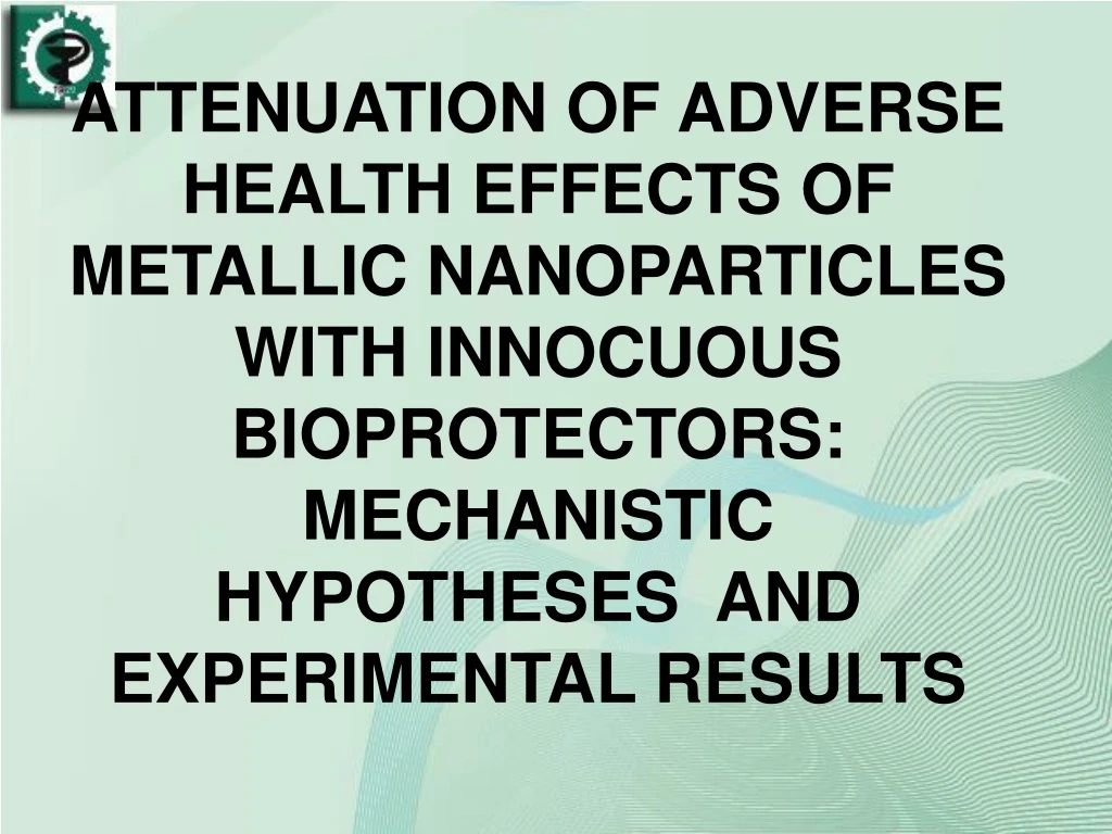 attenuation of adverse health effects of metallic