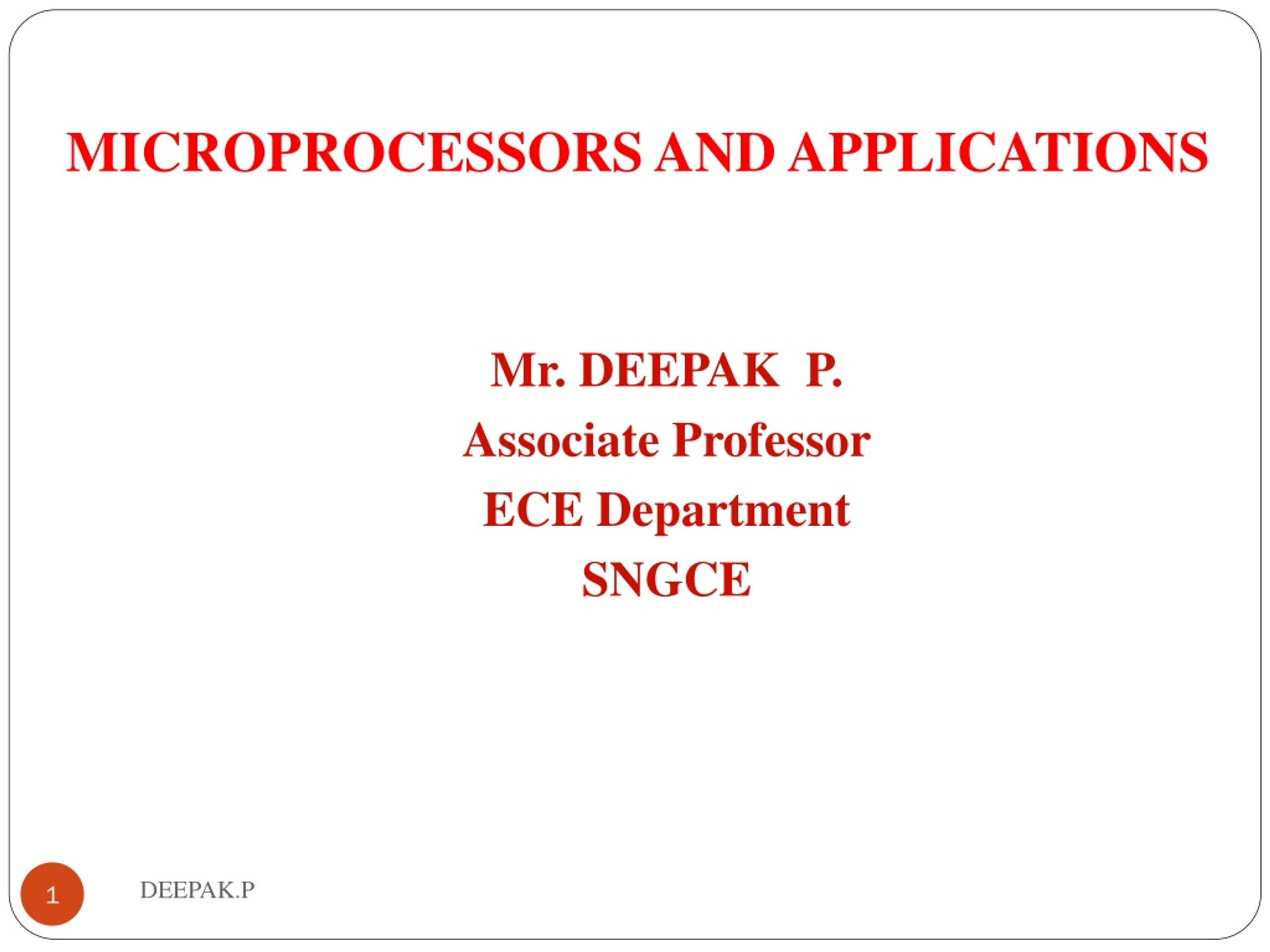 PPT - MICROPROCESSORS AND APPLICATIONS PowerPoint Presentation, free ...