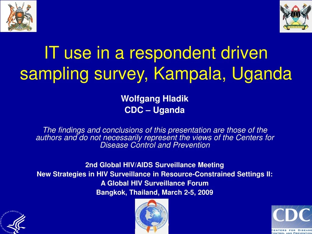 it use in a respondent driven sampling survey kampala uganda