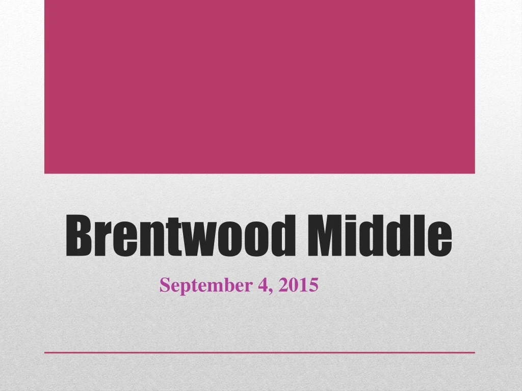 brentwood middle