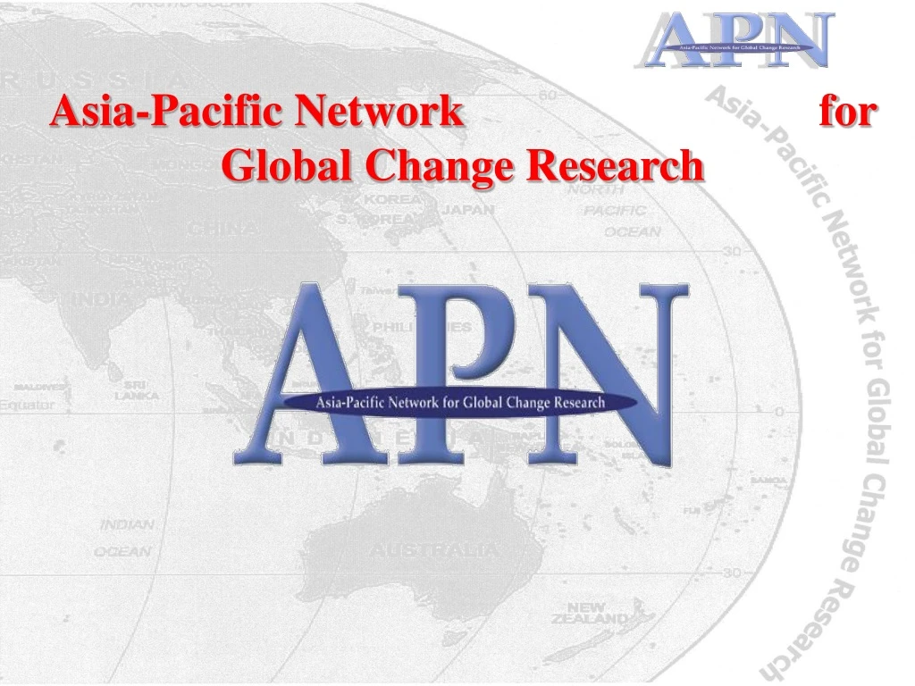 asia pacific network for global change research