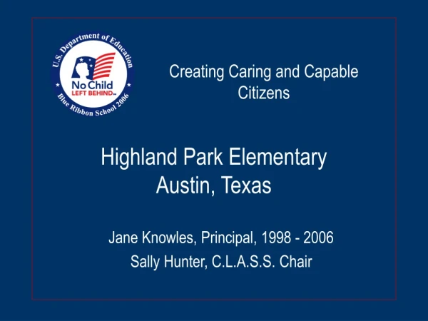 Highland Park Elementary Austin, Texas