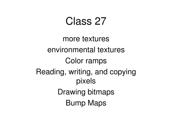 Class 27