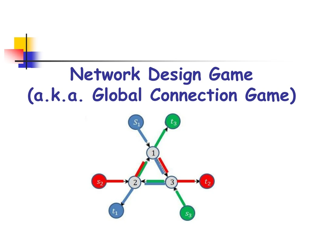 network design game a k a global connection game