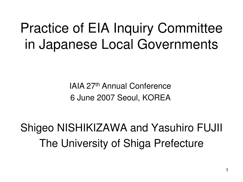 practice of eia inquiry committee in japanese local governments