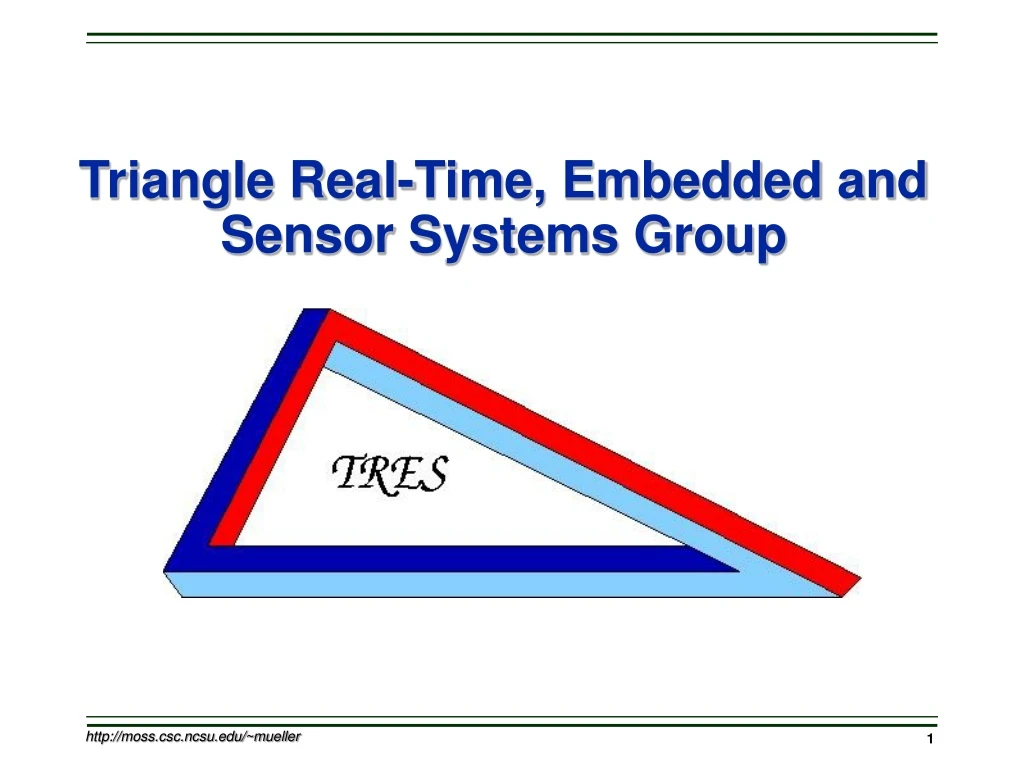 triangle real time embedded and sensor systems group