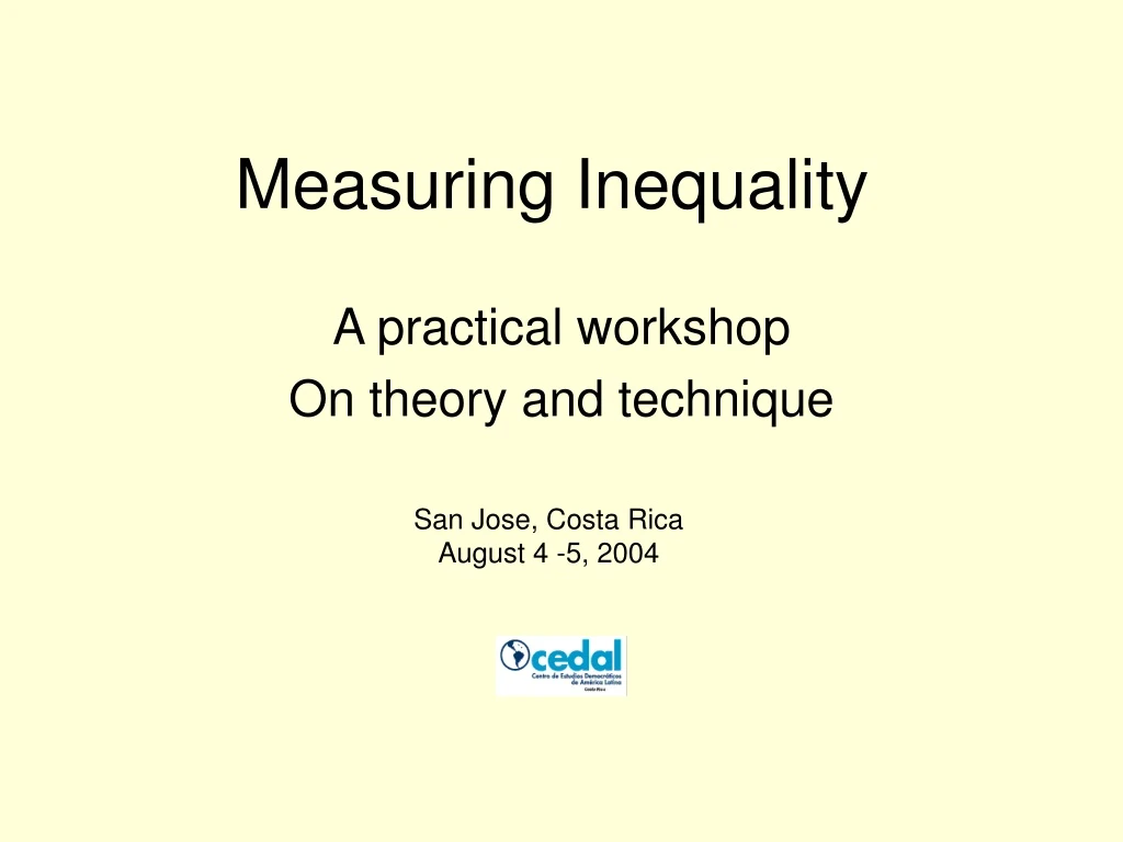 measuring inequality