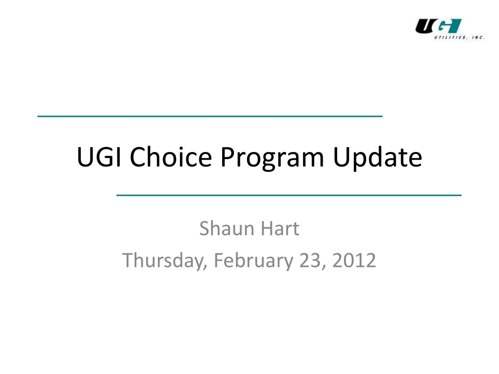 ugi choice program update