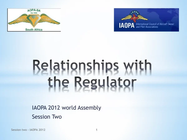 Relationships with the Regulator