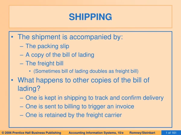 SHIPPING