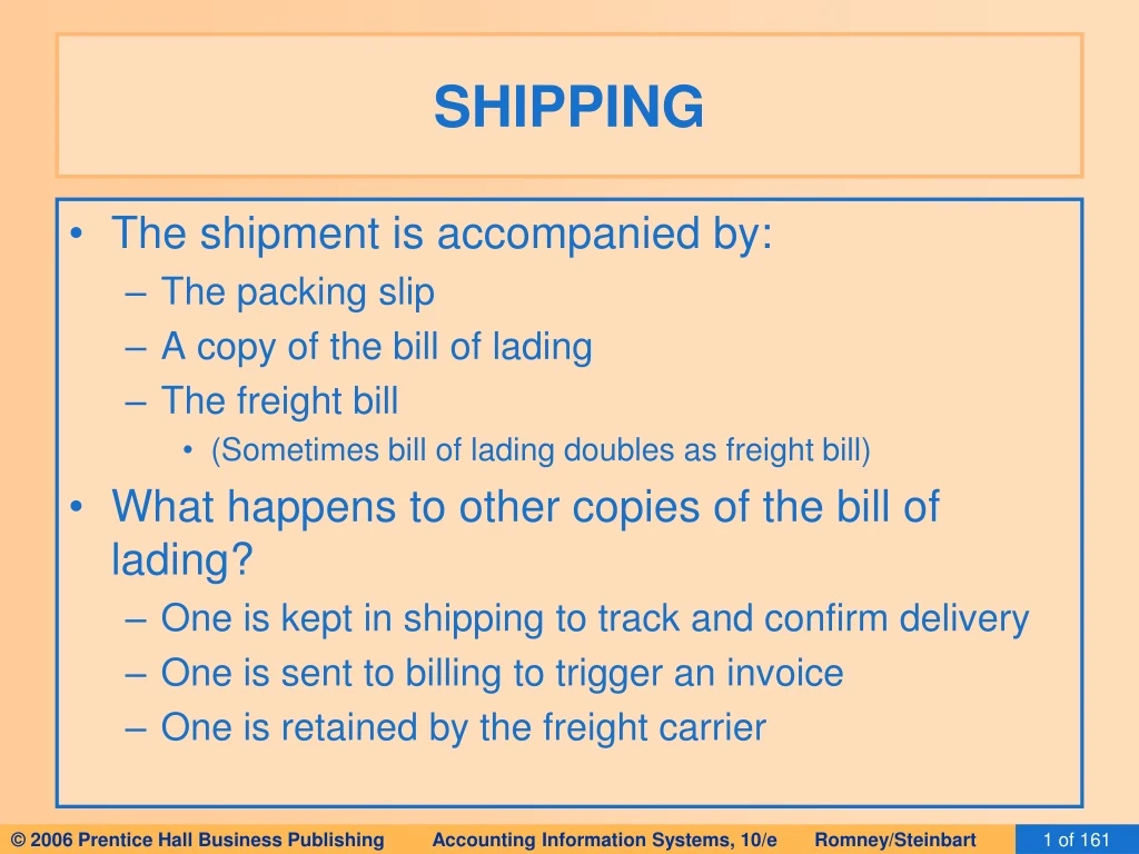 shipping