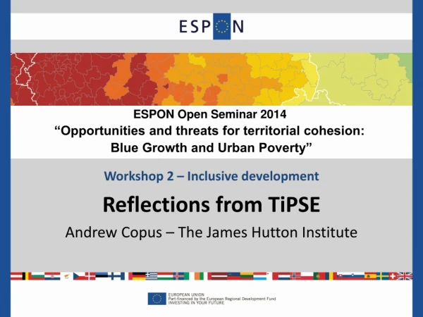 Workshop 2 – Inclusive development Reflections from  TiPSE