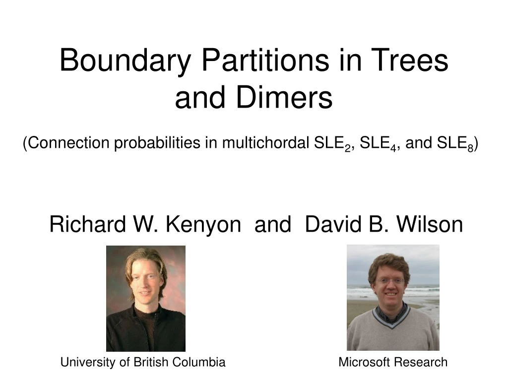 boundary partitions in trees and dimers