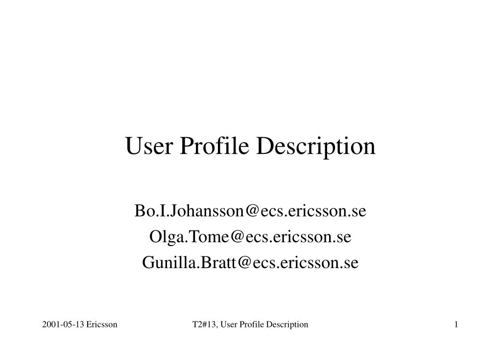 user profile description
