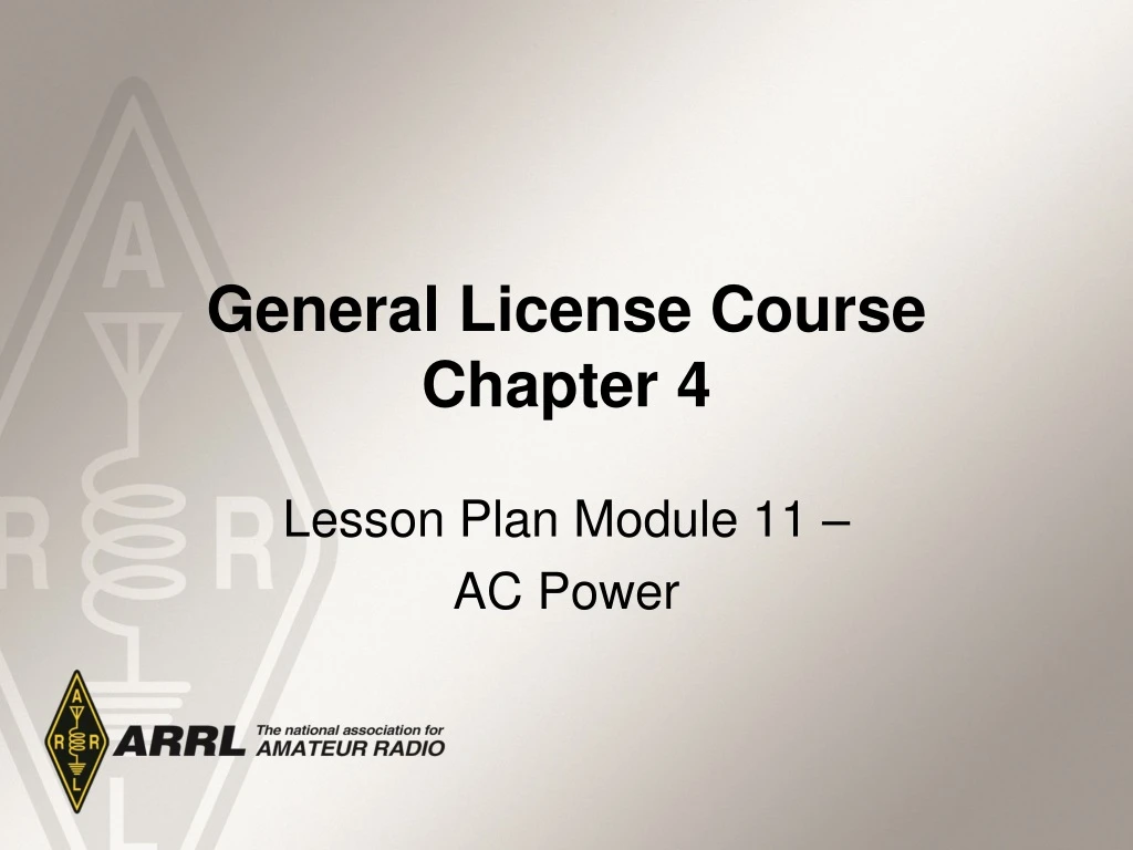 general license course chapter 4