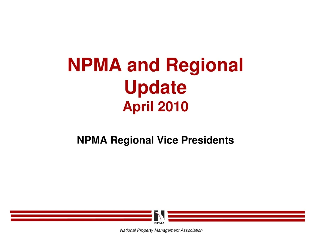 npma and regional update april 2010