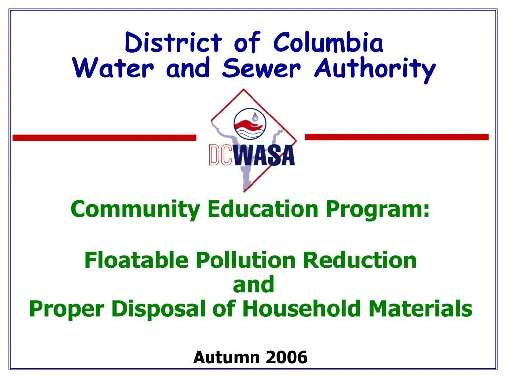 district of columbia water and sewer authority