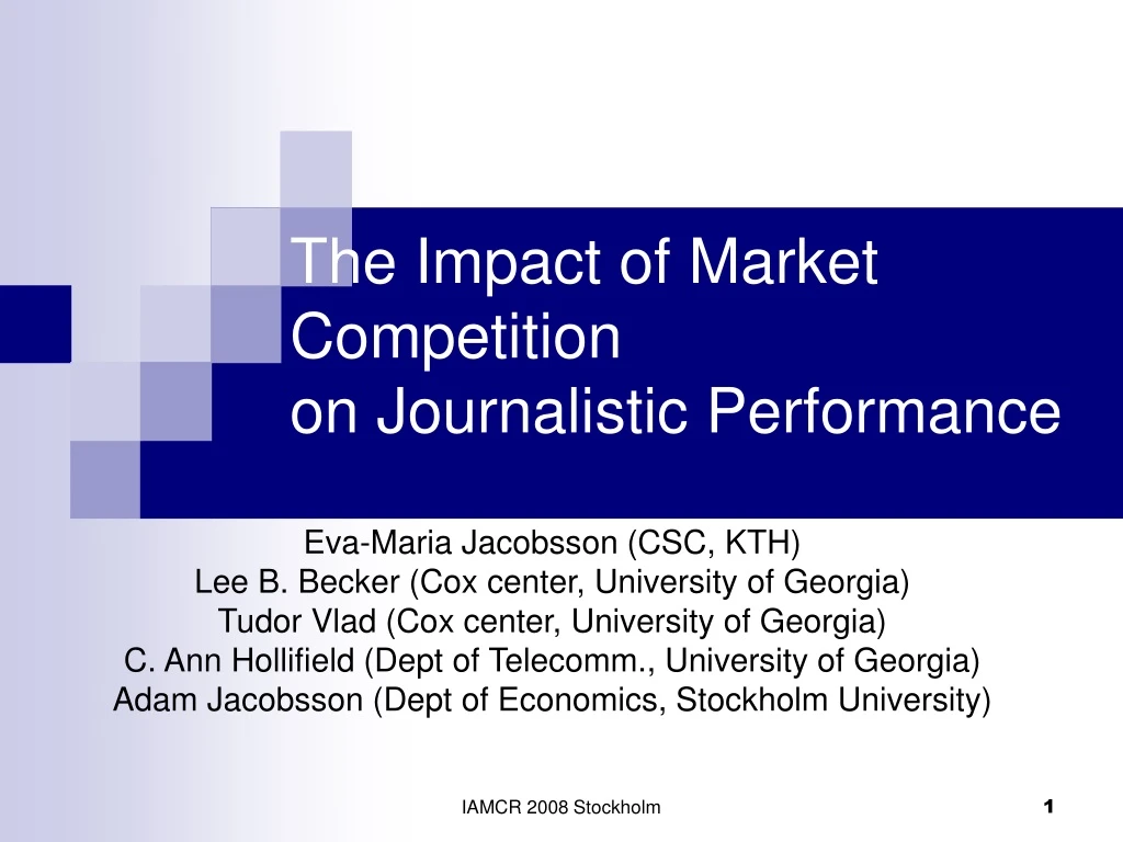 the impact of market competition on journalistic performance