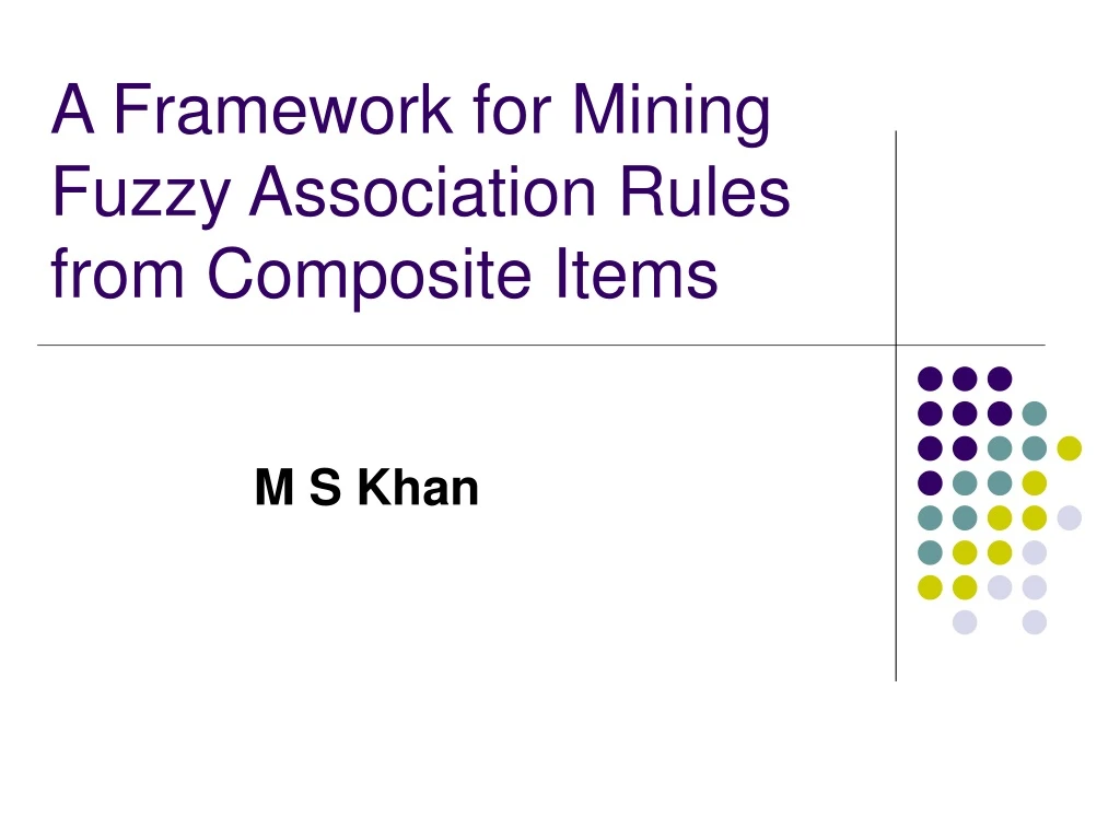 a framework for mining fuzzy association rules from composite items