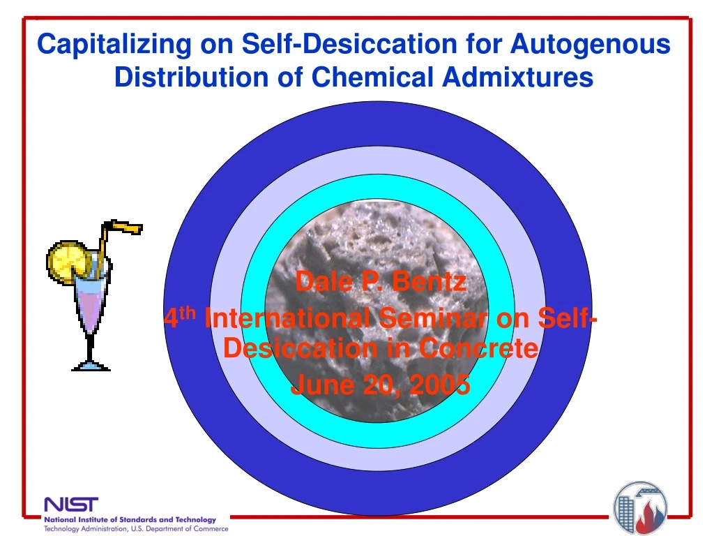 capitalizing on self desiccation for autogenous distribution of chemical admixtures