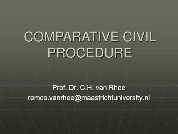 COMPARATIVE CIVIL PROCEDURE