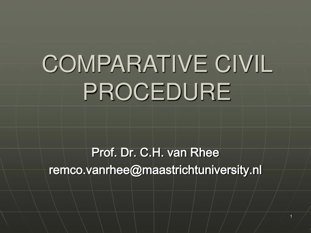 comparative civil procedure