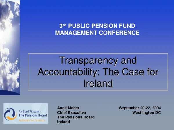 Transparency and Accountability: The Case for Ireland