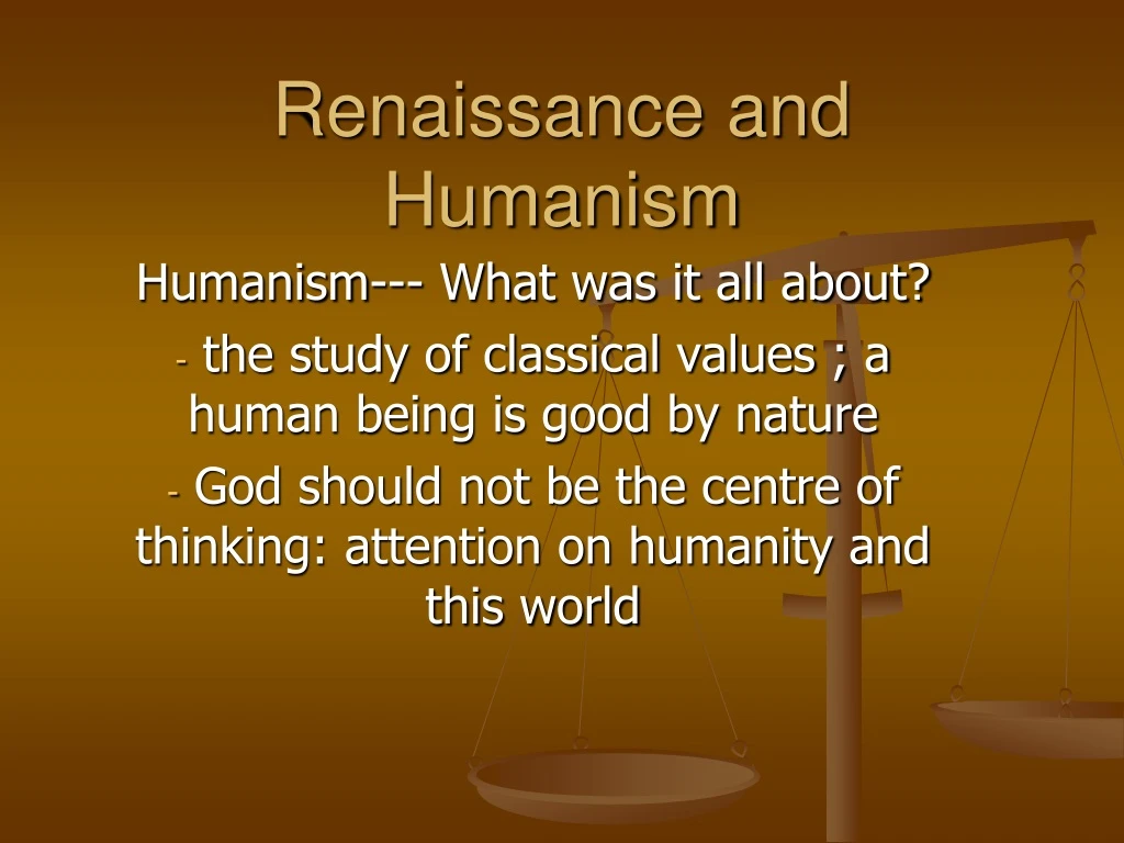 renaissance and humanism