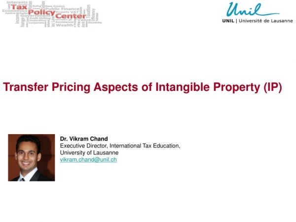 Transfer Pricing Aspects of Intangible Property (IP)