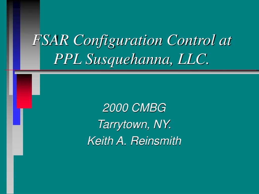 fsar configuration control at ppl susquehanna llc