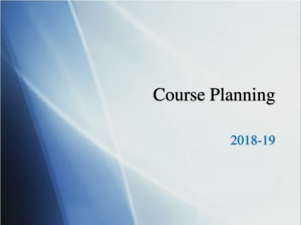 Course Planning