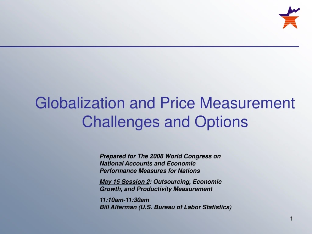 globalization and price measurement challenges and options