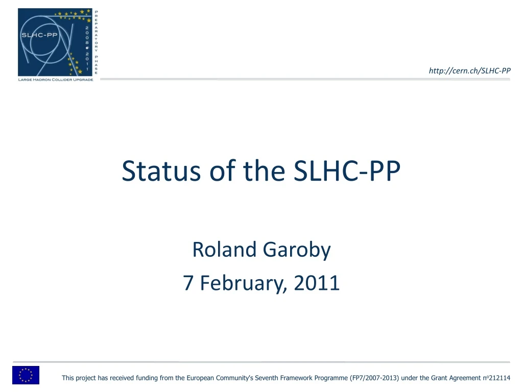 status of the slhc pp