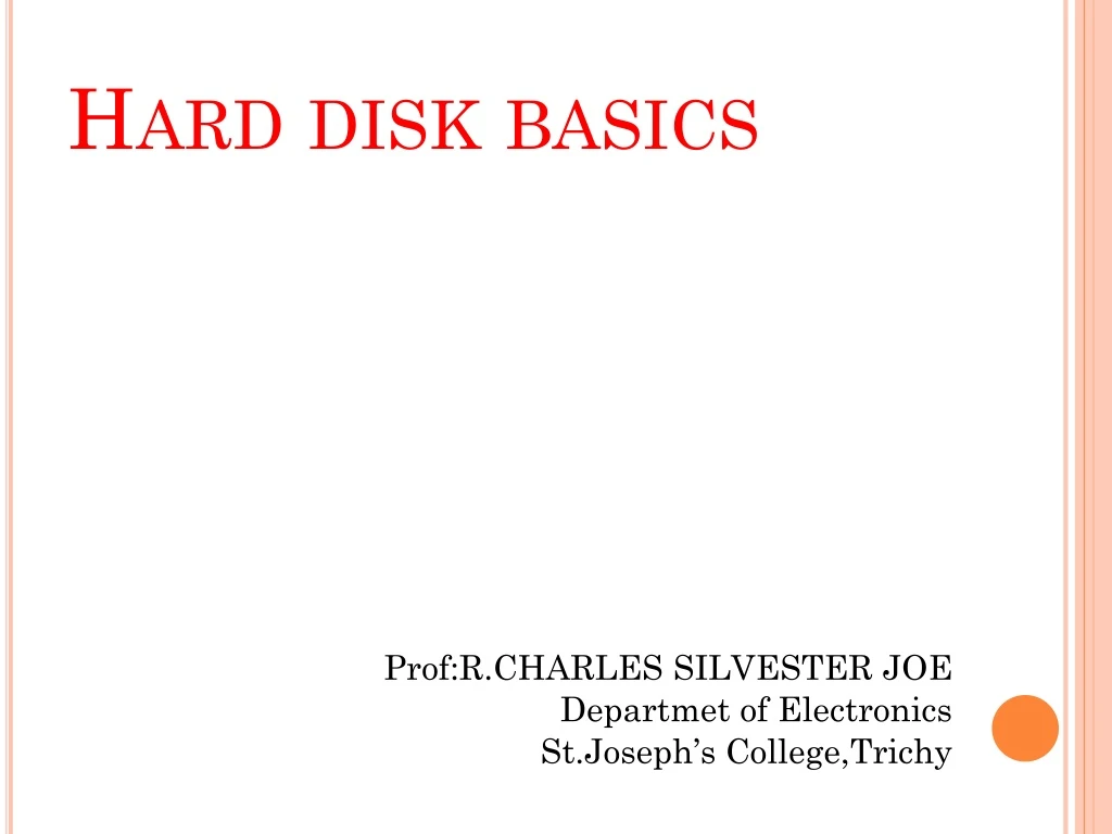 hard disk basics