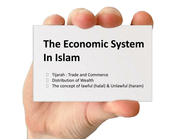 The Economic System In Islam