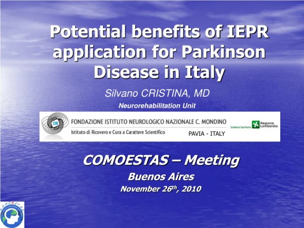 Potential benefits of IEPR application for Parkinson Disease in Italy