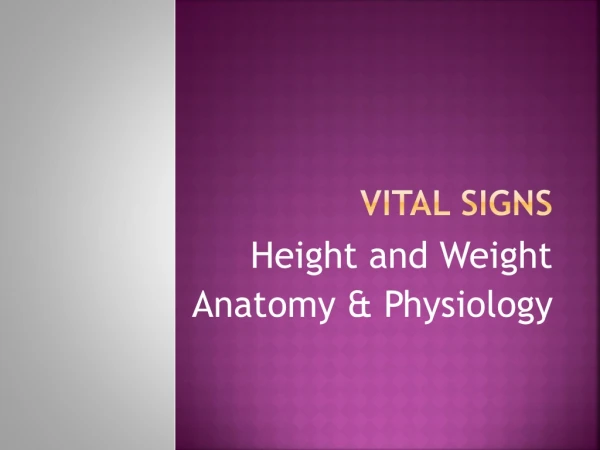 Vital Signs