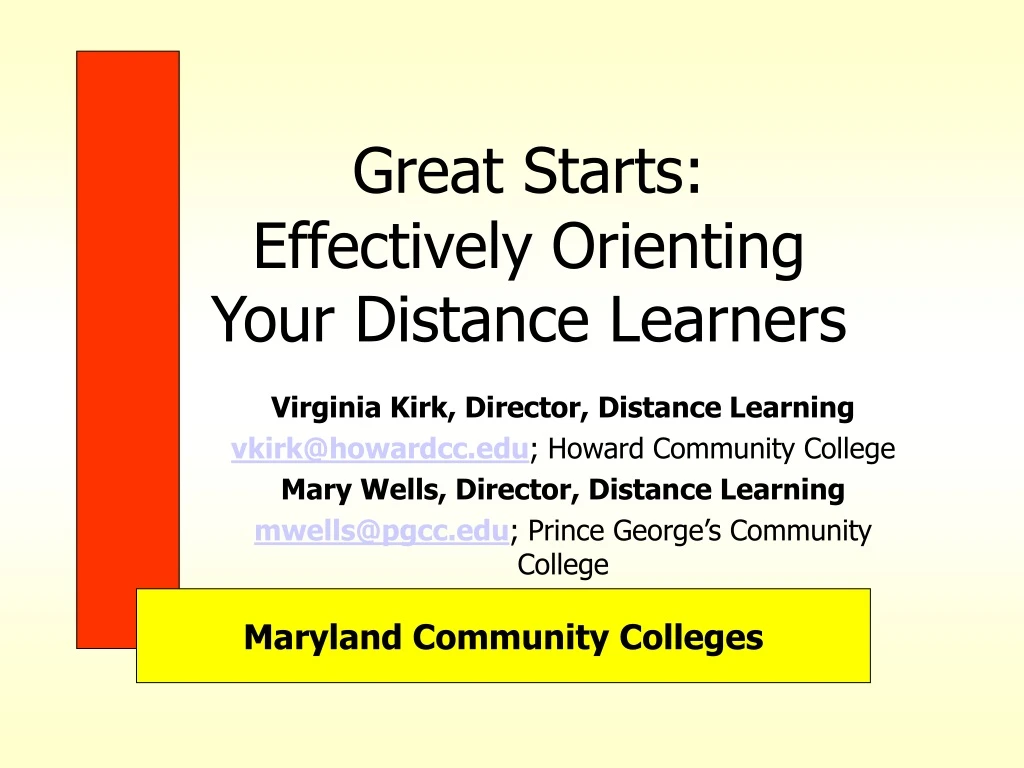 great starts effectively orienting your distance learners