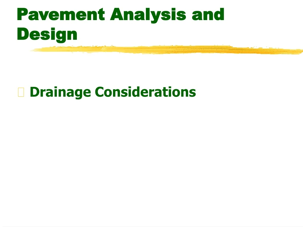 pavement analysis and design