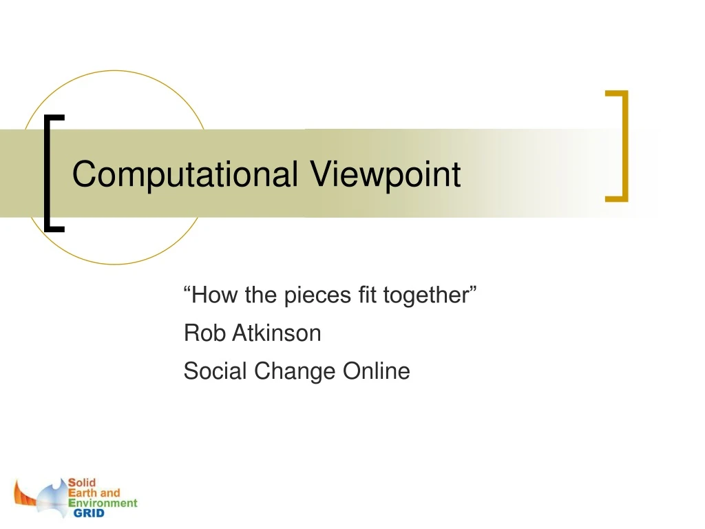 computational viewpoint